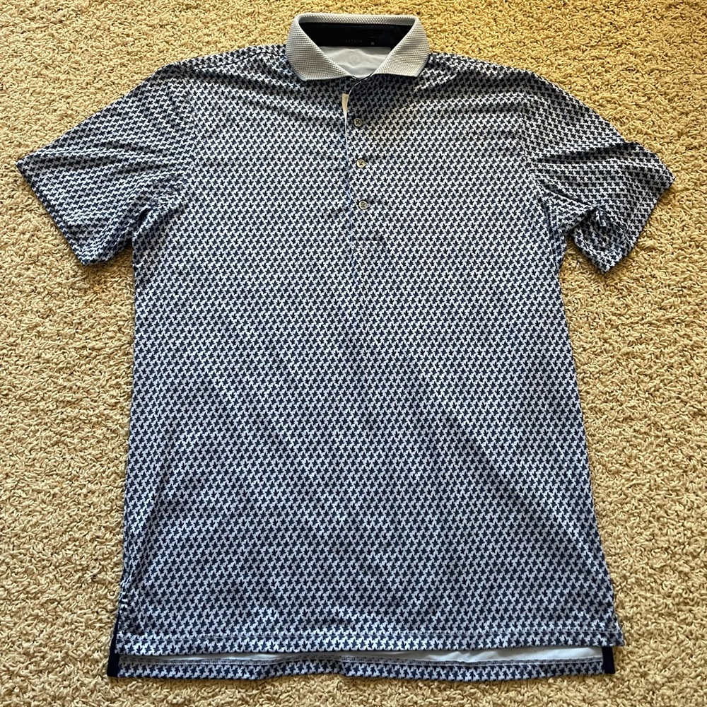 Greyson Men's Blue Patterned Polo Shirt